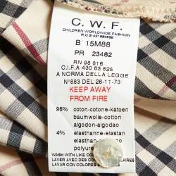Burberry Kids Beige Vintage Checked Cotton Shirt Size 6 Yrs
