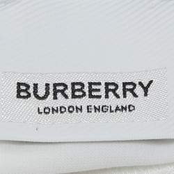 Pre Owned Burberry Kids Logo Print White Cotton Long Sleeve T-Shirt 18 M