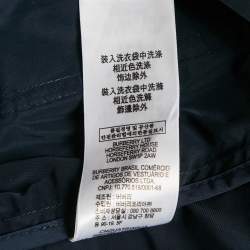 Burberry Kids Navy Blue Synthetic Zip-Up Jacket 14 Yrs