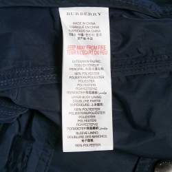 Burberry Kids Navy Blue Synthetic Zip-Up Jacket 14 Yrs