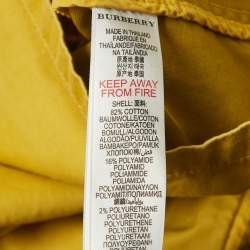 Burberry Children Yellow Cotton Button-Up Jacket 4 Yrs 