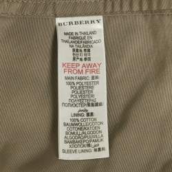 Burberry Khaki Gabardine Double Breasted Jacket 5Yrs