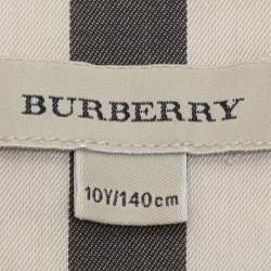 Burberry Beige Check Cotton Button Front Shirt Shirt 10Y