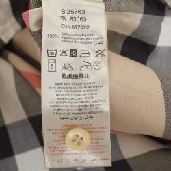 Burberry Beige Check Cotton Button Front Shirt Shirt 10Y