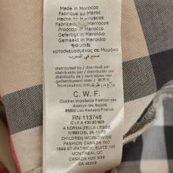 Burberry Beige Check Cotton Button Front Shirt Shirt 10Y