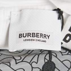 Pre Owned Burberry Kids White Cotton Thomas Bear Applique Detail T-Shirt 18M