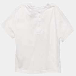 Pre Owned Burberry Kids White Cotton Thomas Bear Applique Detail T-Shirt 18M