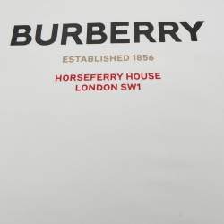 Pre Owned Burberry White Logo Horseferry Print Jersey T-Shirt 12 Yrs 