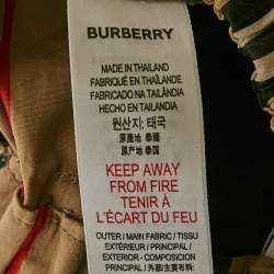 Pre Owned Burberry Kids Brown Striped Cotton Talbot Hoody Shorts 18M