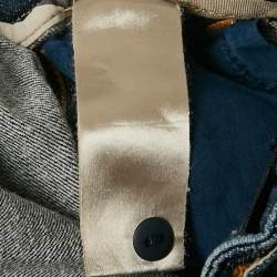 Pre Owned Burberry Kids Faded Denim Cargo Pants 3 Yrs 