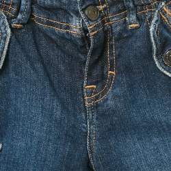 Pre Owned Burberry Kids Faded Denim Cargo Pants 3 Yrs 