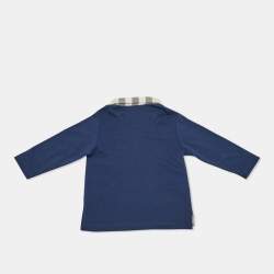 Pre Owned Burberry Children Blue Jersey T-Shirt 12M