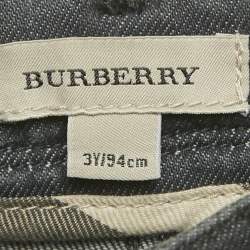 Pre Owned Burberry Kids Grey Denim Regular Fit Jeans 3 Yrs Waist 19"