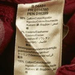 Pre Owned Burberry Children Red/White Cotton 3 Piece Set 6M/12M