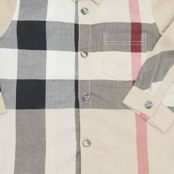 Pre Owned Burberry Children Blue/Beige Cotton 3 Piece Set 12M