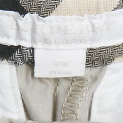 Pre Owned Burberry Children Blue/Beige Cotton 3 Piece Set 12M