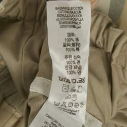 Pre Owned Burberry Children Beige Check Roll-Up Cotton Pants 12M