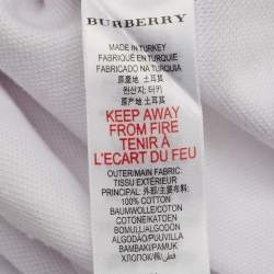 مملوكة مسبقًا Burberry Children White/Blue Cotton and Denim T-Shirt Set 6 Yrs