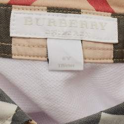 مملوكة مسبقًا Burberry Children White/Blue Cotton and Denim T-Shirt Set 6 Yrs