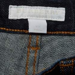 مملوكة مسبقًا Burberry Children White/Blue Cotton and Denim T-Shirt Set 6 Yrs