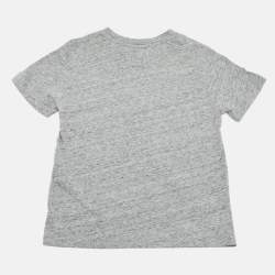 Pre Owned Burberry Children Grey Logo Print Jersey T-Shirt 6 Yrs