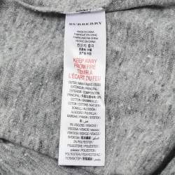 Pre Owned Burberry Children Grey Logo Print Jersey T-Shirt 6 Yrs