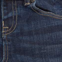 Pre Owned Burberry Children Navy Blue Denim Pants 9M