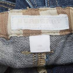 Pre Owned Burberry Children Navy Blue Denim Pants 9M
