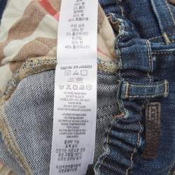 Pre Owned Burberry Children Navy Blue Denim Pants 9M