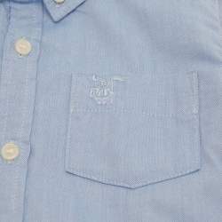 Pre Owned Burberry Children Blue Cotton Long Sleeve Shirt 2Y
