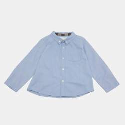 Pre Owned Burberry Children Blue Cotton Long Sleeve Shirt 2Y