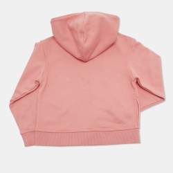 Pre Owned Burberry Kids Pink Logo Embroidered Cotton Zip-Up Jacket 8Yrs