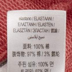 Pre Owned Burberry Kids Pink Logo Embroidered Cotton Zip-Up Jacket 8Yrs