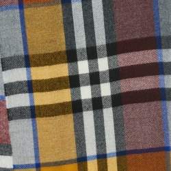 Pre Owned Burberry Children Multicolor Checks Wool Stole