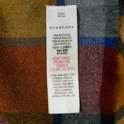 Pre Owned Burberry Children Multicolor Checks Wool Stole