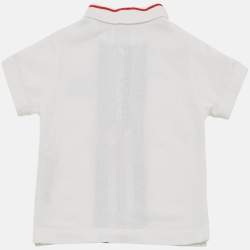 مملوكة مسبقًا Burberry White Logo Detail Cotton Knit T-Shirt 18M