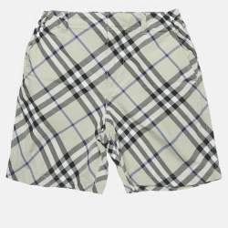 مملوكة مسبقًا Burberry Grey Checks Cotton Shorts 6Yrs