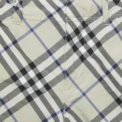 Pre Owned سروال قطني مربعات رمادية بربري 6 سنوات