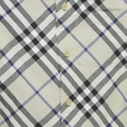 Pre Owned Burberry Kids Grey Nova Checks Cotton Shirt 4Yrs