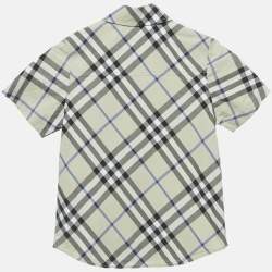 Pre Owned Burberry Kids Grey Nova Checks Cotton Shirt 4Yrs