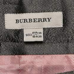 Burberry Kids Metallic Grey Gabardine Pleated Skirt 14 Yrs