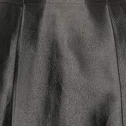 Burberry Kids Metallic Grey Gabardine Pleated Skirt 14 Yrs