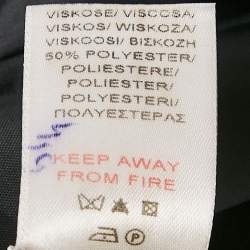 Pre Owned Burberry Black Checked Lurex Pleated Mini Skirt 14 Yrs