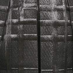 Pre Owned Burberry Black Checked Lurex Pleated Mini Skirt 14 Yrs