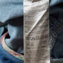 Pre Owned Burberry Kids Blue Washed Denim Full Sleeve Top 3 Yrs