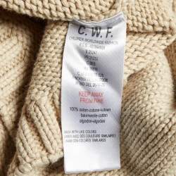 Burberry Beige Embroidered Cotton Full Sleeve Jumper 10 Yrs
