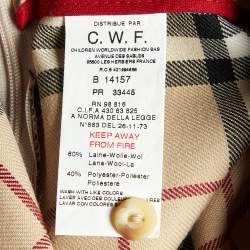 Burberry Kids Beige Vintage Check Wool Blend Wide Leg Pants 8 Yrs