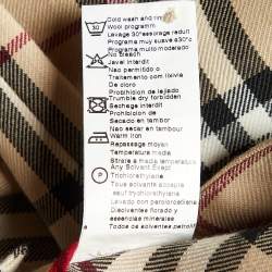 Burberry Kids Beige Vintage Check Wool Blend Wide Leg Pants 8 Yrs