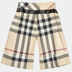 Burberry Kids Beige Vintage Check Cotton Short 10 Yrs