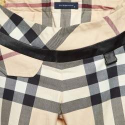 Burberry Kids Beige Vintage Check Cotton Short 10 Yrs